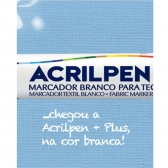 Caneta Branca para Tecido Acrilpen Plus Acrilex Original