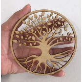 Mandalas Decorativas p/ Apliques ou Parede MDF Cru - Árvore da Vida 12cm