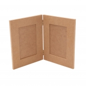 Porta Retrato Duplo Fotos 10x15cm Arte Decoração MDF cru