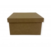 Caixas Quadrada 15x15x8 Tampa Sapato MDF Cru