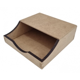 Porta Guardanapo de Papel Grande Aberto MDF cru Artesanato