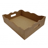Bandeja Retangular 36cm MDF Cru