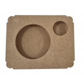 Bandeja Prato e Copo 30x38cm Sofá Almoço Jantar MDF cru