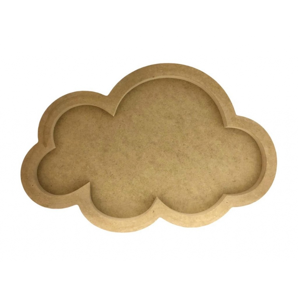 Nuvem para Decoração de Quarto Bebê / Infantil MDF Cru 21cm