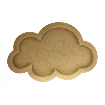 Nuvem para Decoração de Quarto Bebê / Infantil MDF Cru 21cm