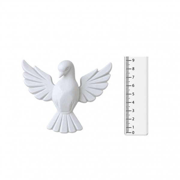Aplique Pomba Espírito Santo em Resina - 9cm