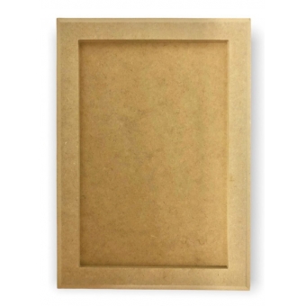 Quadro Liso 20x30 com Borda e Fundo MDF Cru para Artesanato