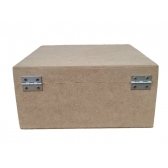 Caixa Porta Chá Quadrado c/ 4 Divisórias MDF cru
