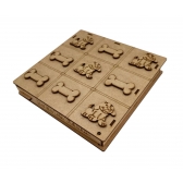 Jogo da Velha - Peças Cachorrinho e Ossinho MDF Cru