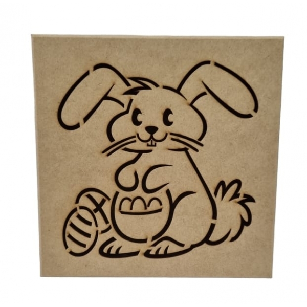 Caixa de Bombom Chocolate Pascoa Coelho e Ovos MDF cru