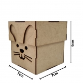 Caixa Pascoa Coelho P Ovos Bombons Chocolates MDF cru