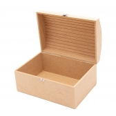 Bau com Tampa Abaulada M 19x27x15 Arte e Decoração MDF cru