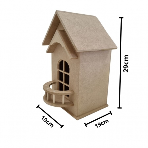 Puxa Saco Casinha c/ Sacada Furo em Baixo MDF Cru Artesanato