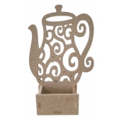 Porta Xícara Pires Arabesco Recorte Bule MDF cru