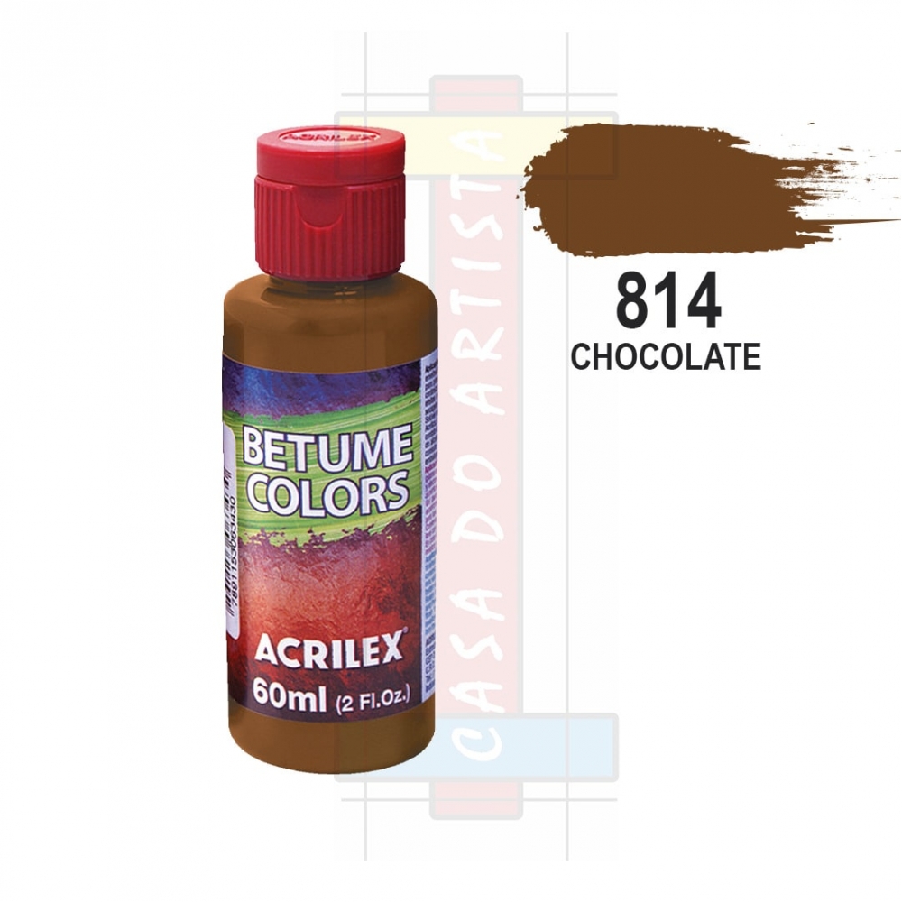 Betume Colors 60ml Acrilex Envelhecedor para Artesanto - Chocolate 814