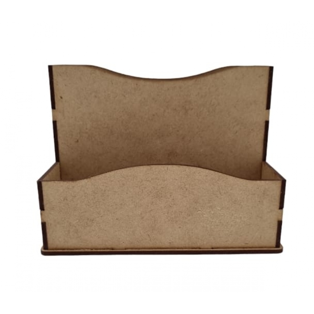 Porta Guardanapo Sachê Açucar Adoçante Sal MDF cru