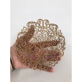 Mandalas Decorativas p/ Apliques ou Parede MDF Cru - Árvore da Vida Delicada 15cm