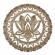 Mandalas Decorativas p/ Apliques ou Parede MDF Cru - Flor de Lotus c/ Borda 15cm