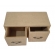 Mini Cômoda Retangular 2 Gavetas Pés e Puxador de Metal MDF cru