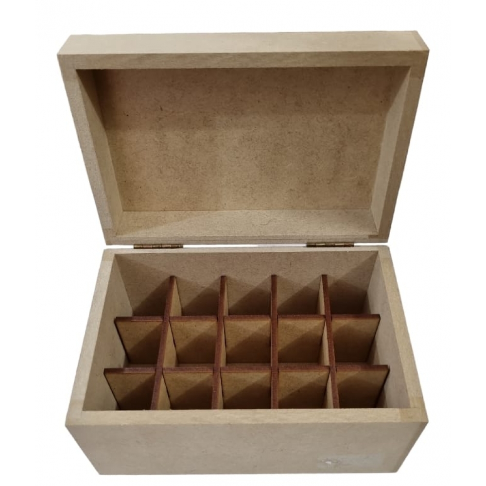 Caixa Porta Batom Liso com Divisórias MDF cru