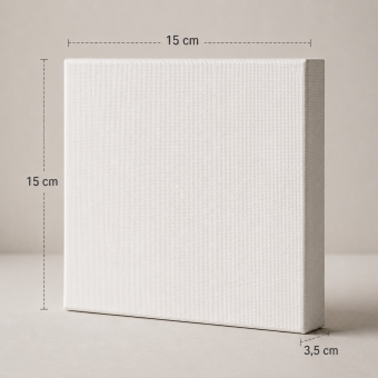 Painel para Pintura 15x15cm Branca – Para Tinta Acrílica, Óleo, PVA