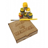 Kit de Pintura Infantil Jogo da Memória MDF Cru - 20 Peças