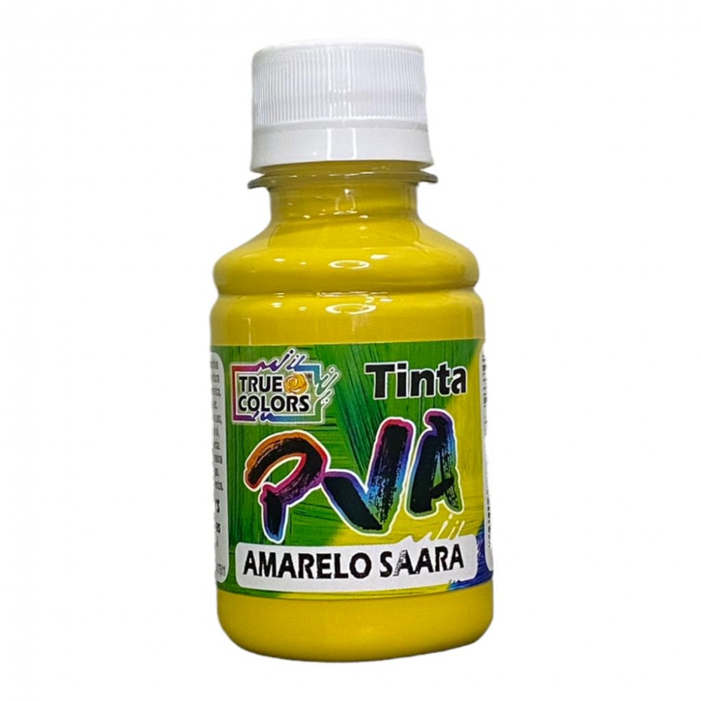 Tinta PVA Fosca 100ml True Colors - Escolha as cores - Amarelo Saara 7130