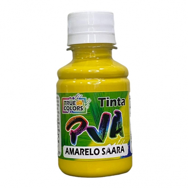 Tinta PVA Fosca 100ml True Colors - Escolha as cores - Amarelo Saara 7130