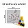 Kit Pintura em Tela Infantil c/ Tintas Pincel e Arte - Baleia KIT20208TR