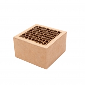 Caixa Treliça Joias Biju Chá 12x12cm c/ 4 divisórias MDF cru