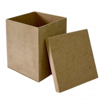 Caixa para 1 Caneca Tampa Sapato 13x13x15 MDF Cru