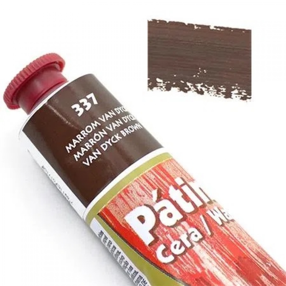 Tinta Pátina Cera 37ml Acrilex Envelhecedor para Artesanato - Marrom Van Dick 337