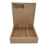 Porta Talher Caixa 3 divisórias Cozinha MDF cru Artesanato