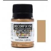 Tinta Vitro Decorfix 150º Metálica 37ml Corfix - Cobre 394