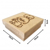 Caixa de Pascoa Coelho c/ Cenoura Bombons Chocolates MDF cru