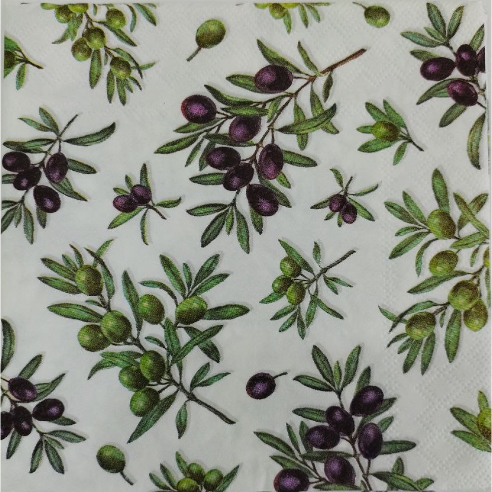 Guardanapo Estampado Azeitonas para decoupage