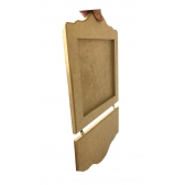 Quadro Porta Maternidade Menina c/ Oração Santo Anjo MDF Cru