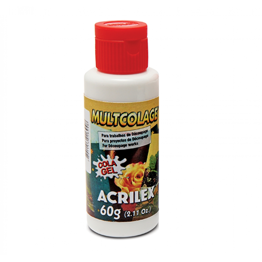 Multicolage Cola Gel para Decoupage 60g Acrilex Artesanato