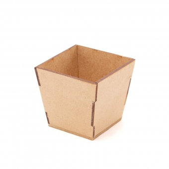 Mini Vaso Cachepot Liso 7x7cm Lembrancinha MDF cru