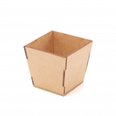 Mini Vaso Cachepot Liso 7x7cm Lembrancinha MDF cru