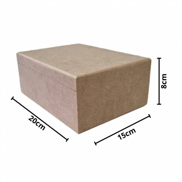 Caixa Porta Chá Retangular c/ 6 Divisórias MDF cru