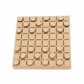 Jogo de Dama Tabuleiro Brinquedo MDF cru