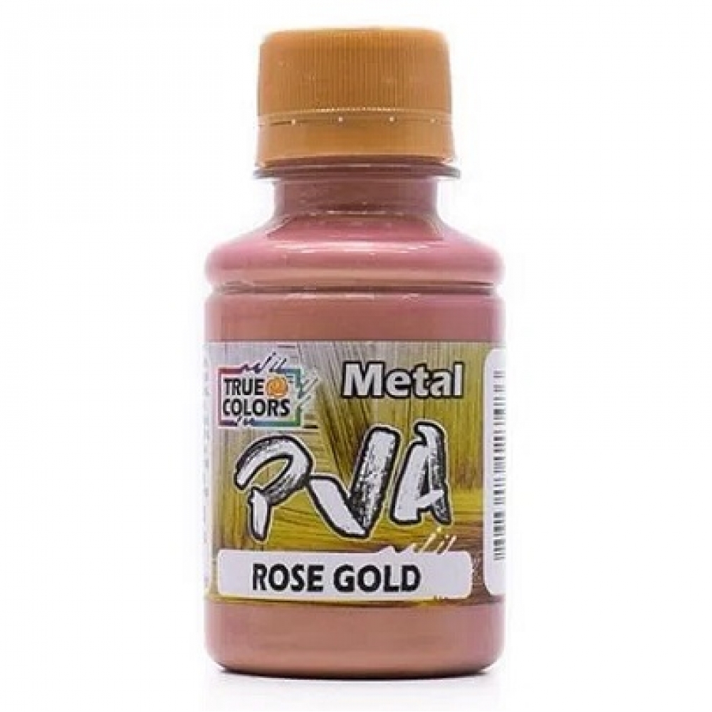 Tinta PVA Metálica 100ml True Colors - Escolha as cores - Rose Gold 7960100
