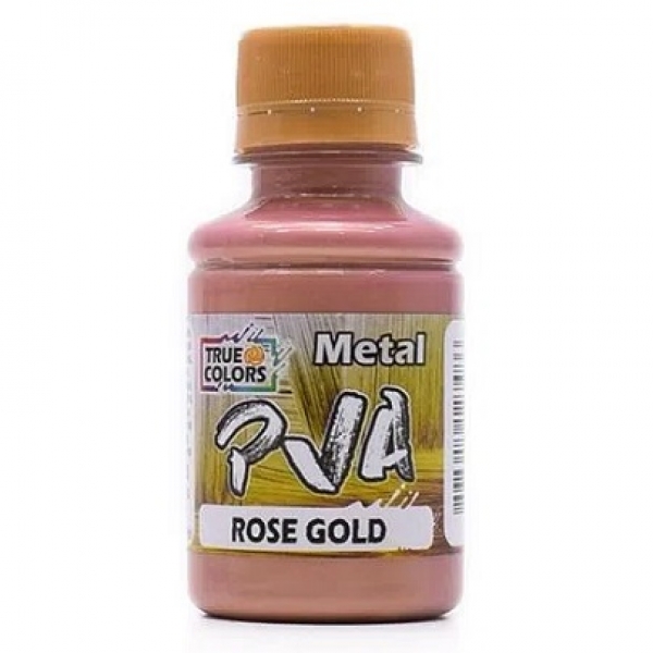 Tinta PVA Metálica 100ml True Colors - Escolha as cores - Rose Gold 7960100