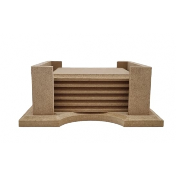Kit Porta Copos Quadrado c/ 6 Bases MDF cru Artesanato