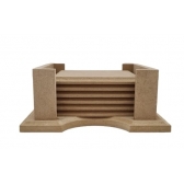 Kit Porta Copos Quadrado c/ 6 Bases MDF cru Artesanato