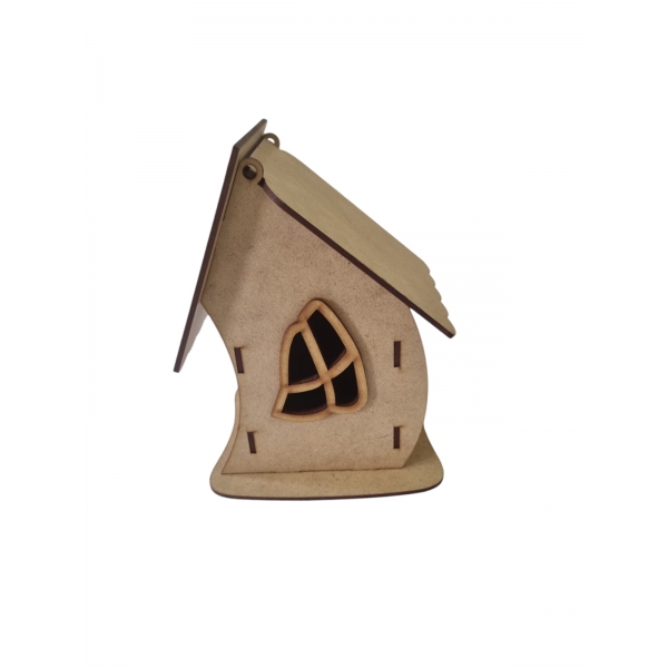 Kit com 3 Casinhas de Fadas para Crianças MDF Cru