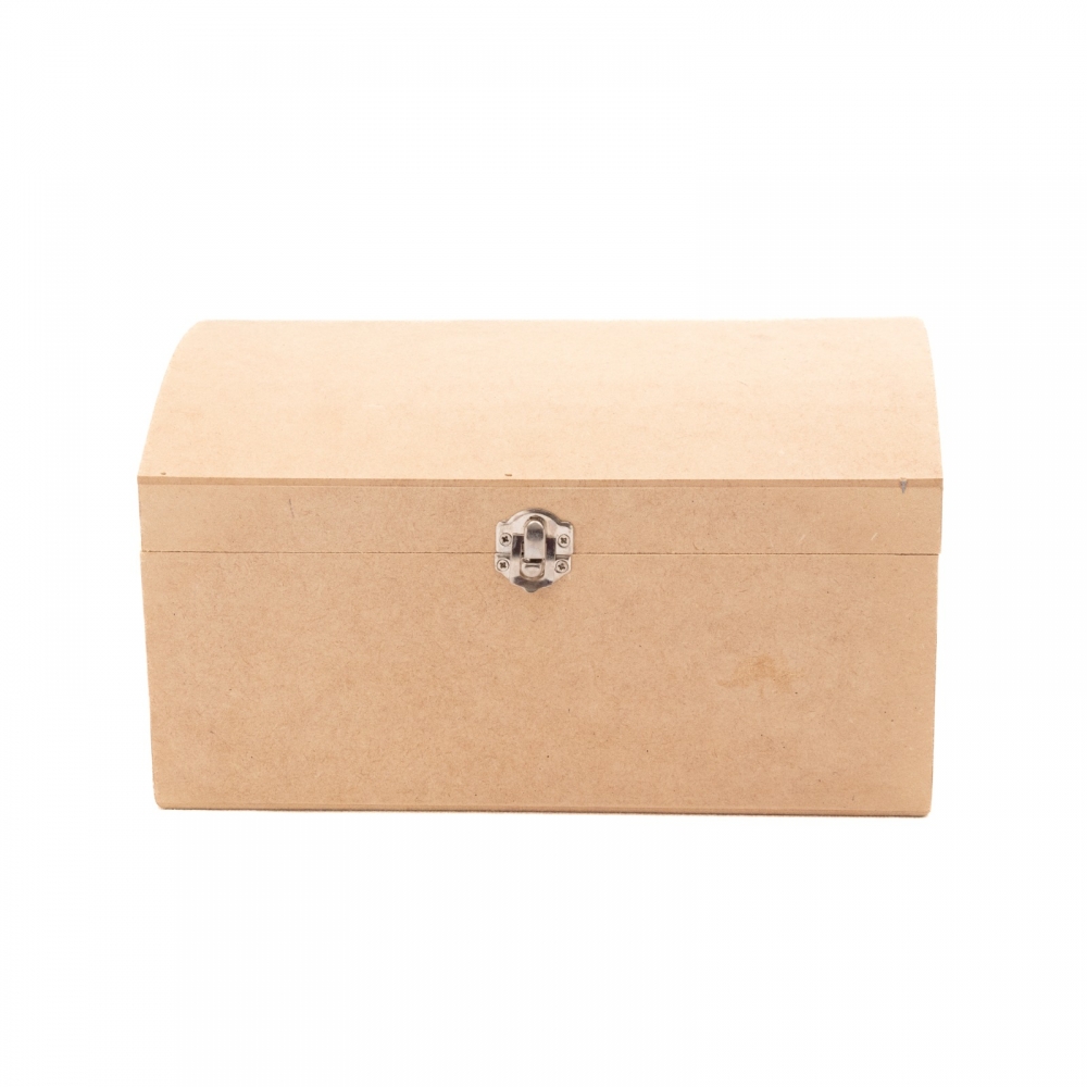 Bau com Tampa Abaulada P 15x20x12 Arte e Decoração MDF cru