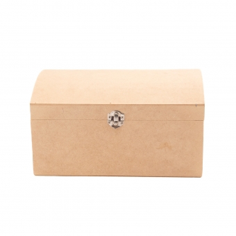 Bau com Tampa Abaulada P 15x20x12 Arte e Decoração MDF cru