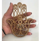 Mandalas Decorativas p/ Apliques ou Parede MDF Cru - Mão de Fátima 15cm